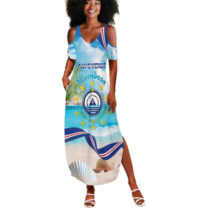 Cape Verde Morabeza Summer Maxi Dress Paradise Ocean - African Pride