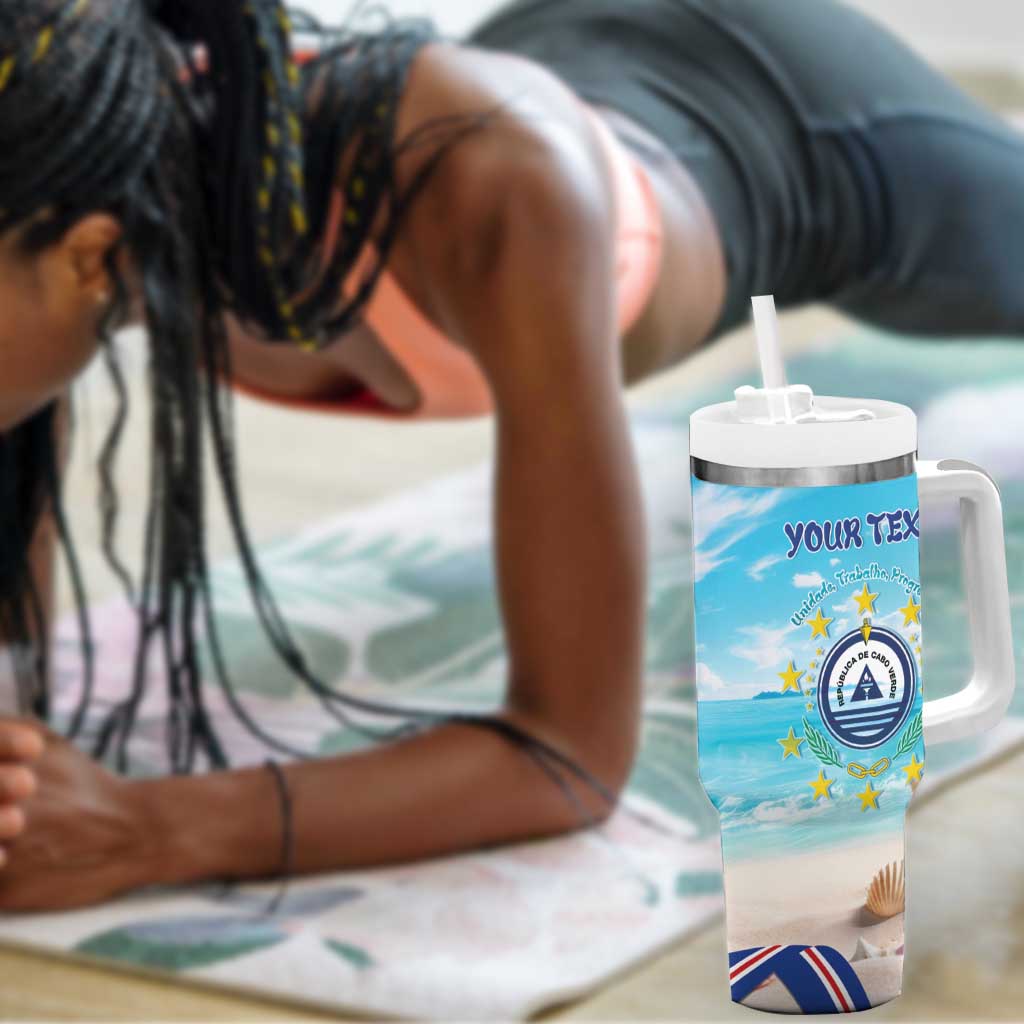 Cape Verde Morabeza Tumbler With Handle Paradise Ocean - African Pride