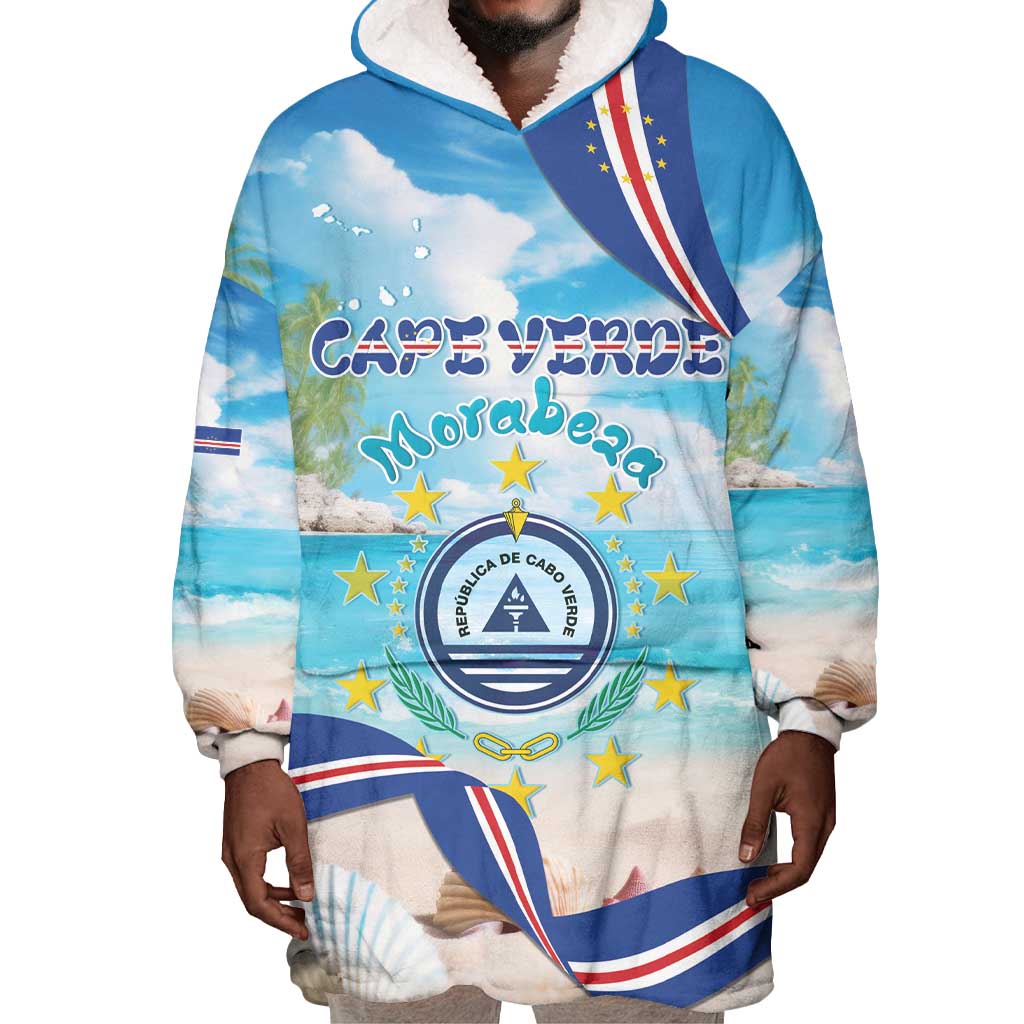 Cape Verde Morabeza Wearable Blanket Hoodie Paradise Ocean - African Pride