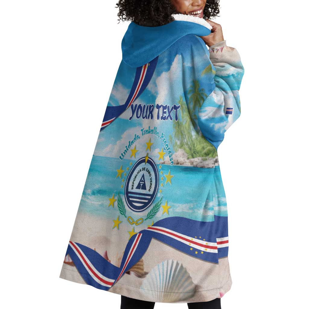 Cape Verde Morabeza Wearable Blanket Hoodie Paradise Ocean - African Pride
