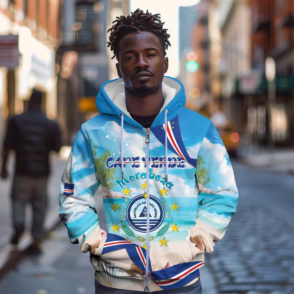 Cape Verde Morabeza Zip Hoodie Paradise Ocean - African Pride