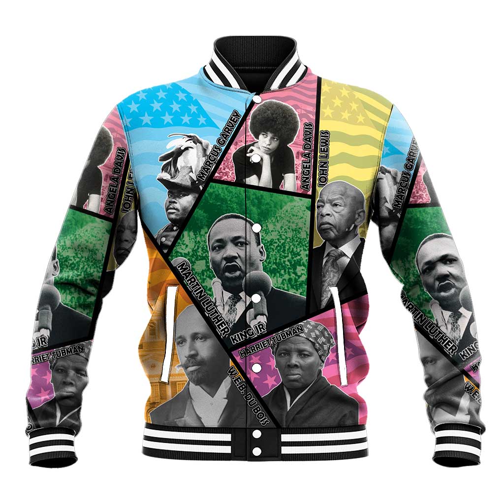 Civil Rights Leader Baseball Jacket Black History Tribute - African Pride