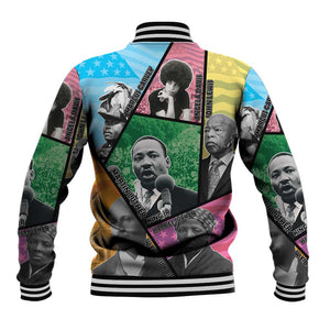 Civil Rights Leader Baseball Jacket Black History Tribute - African Pride