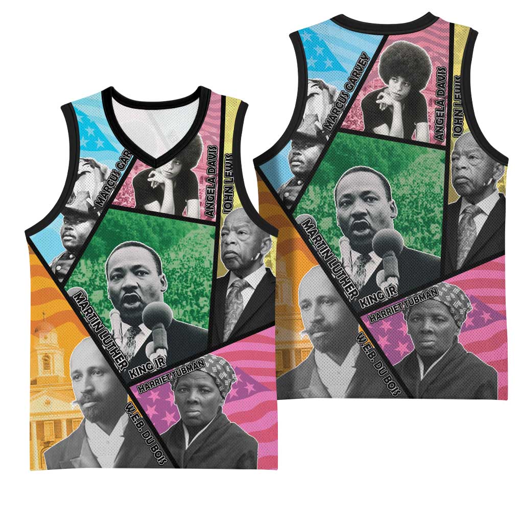 Civil Rights Leader Basketball Jersey Black History Tribute - African Pride