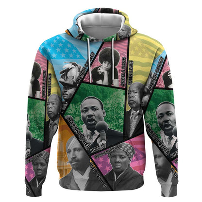Civil Rights Leader Hoodie Black History Tribute - African Pride