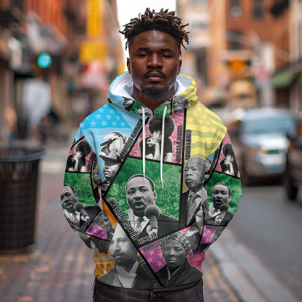 Civil Rights Leader Hoodie Black History Tribute - African Pride
