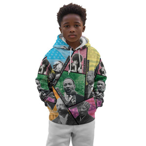Civil Rights Leader Kid Hoodie Black History Tribute - African Pride