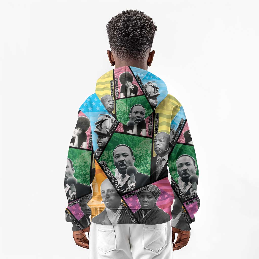 Civil Rights Leader Kid Hoodie Black History Tribute - African Pride