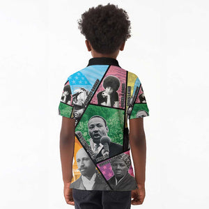Civil Rights Leader Kid Polo Shirt Black History Tribute - African Pride