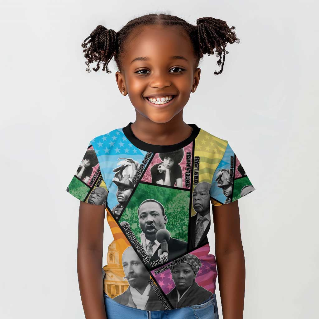 Civil Rights Leader Kid T shirt Black History Tribute - African Pride