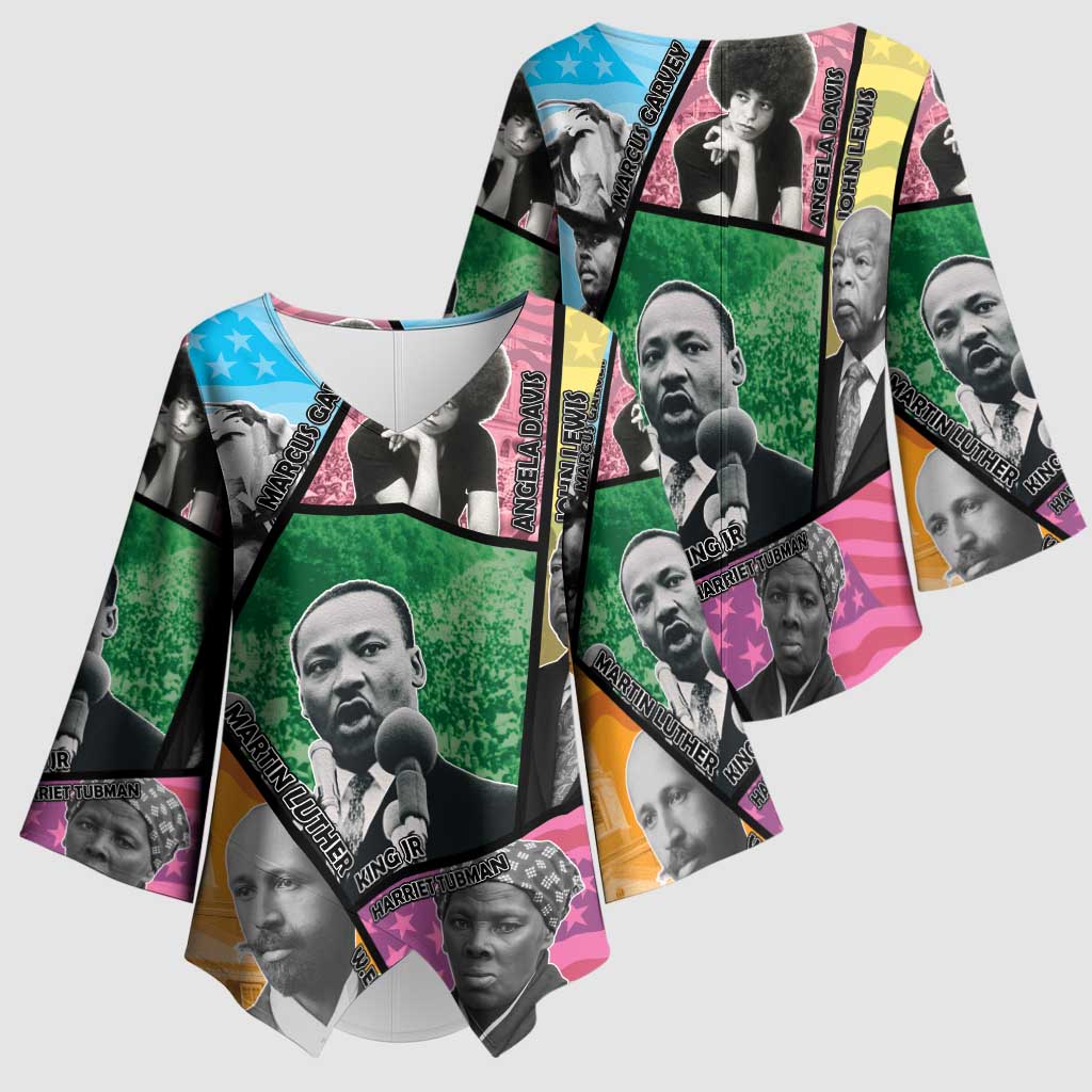Civil Rights Leader Kimono Sleeve Blouse Dream of Freedom