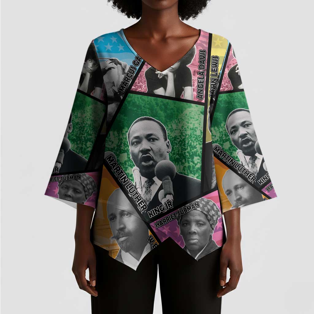 Civil Rights Leader Kimono Sleeve Blouse Dream of Freedom