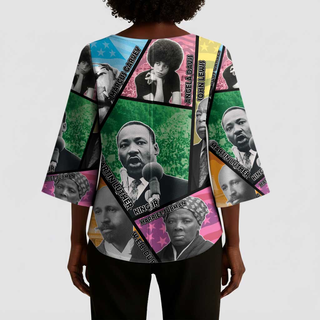 Civil Rights Leader Kimono Sleeve Blouse Dream of Freedom