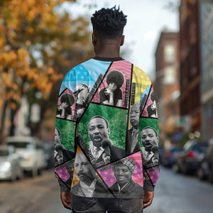 Civil Rights Leader Long Sleeve Shirt Black History Tribute - African Pride