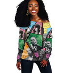 Civil Rights Leader Off Shoulder Sweater Black History Tribute - African Pride