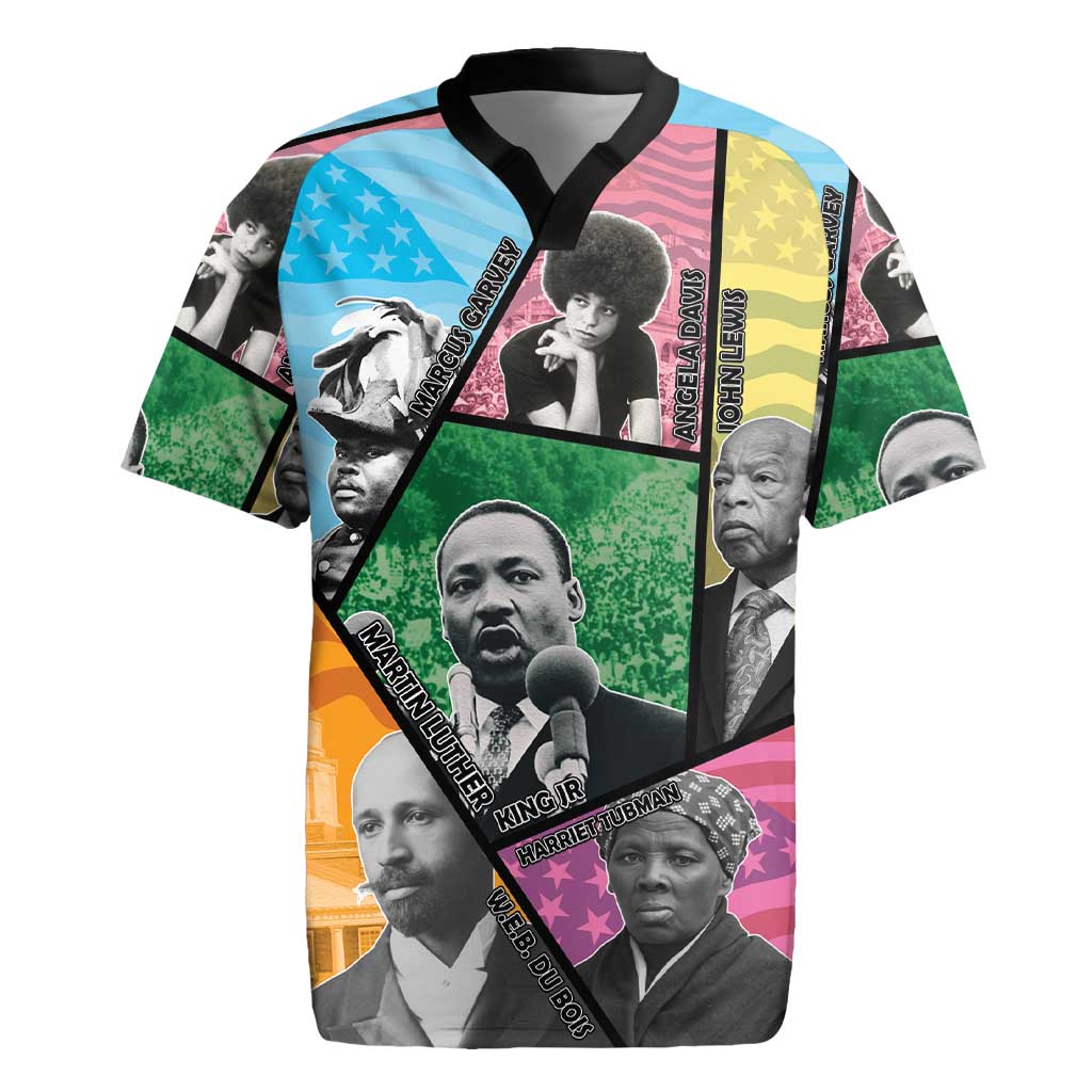 Civil Rights Leader Rugby Jersey Black History Tribute - African Pride