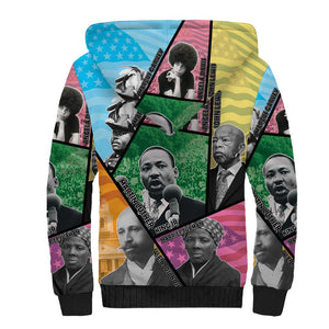 Civil Rights Leader Sherpa Hoodie Black History Tribute - African Pride
