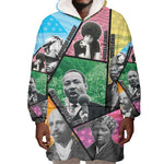 Civil Rights Leader Wearable Blanket Hoodie Black History Tribute - African Pride