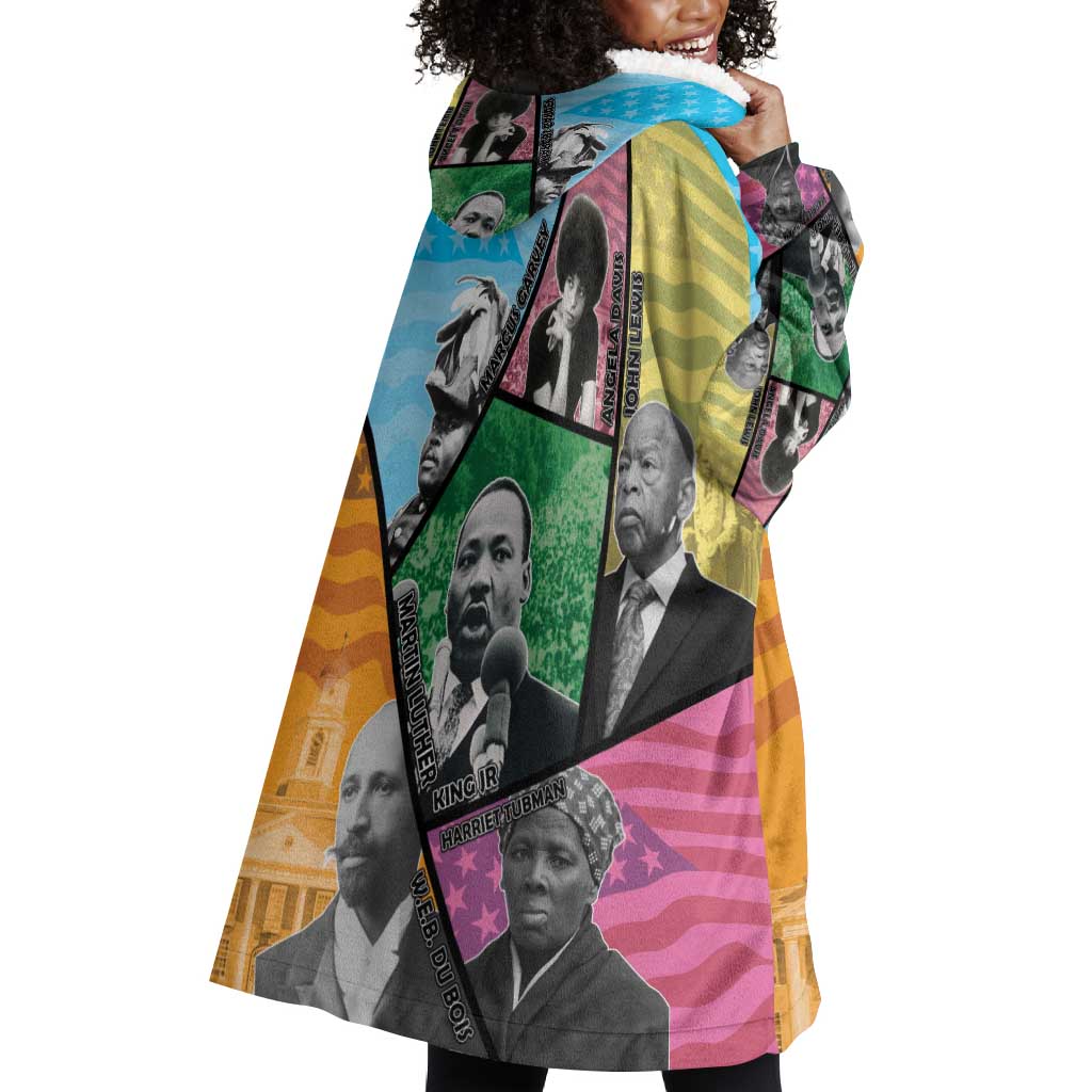Civil Rights Leader Wearable Blanket Hoodie Black History Tribute - African Pride