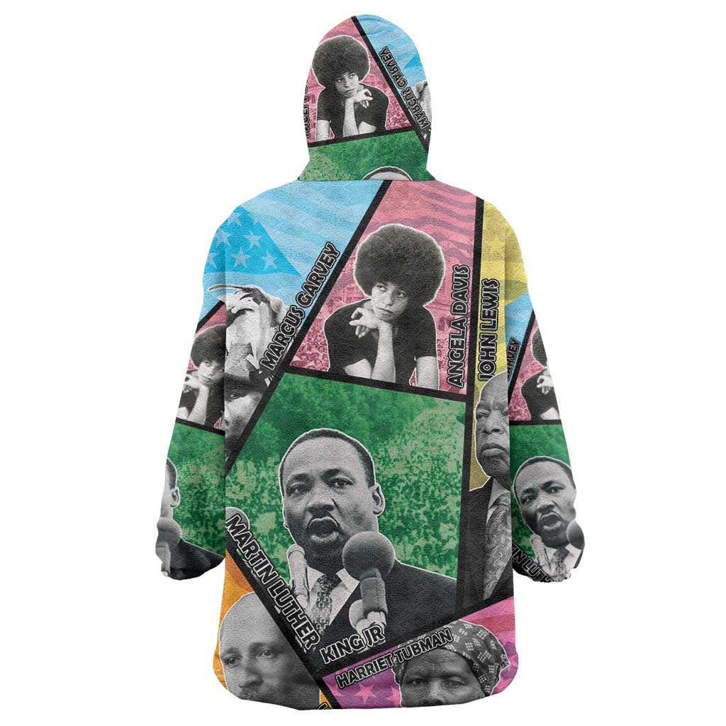 Civil Rights Leader Wearable Blanket Hoodie Black History Tribute - African Pride