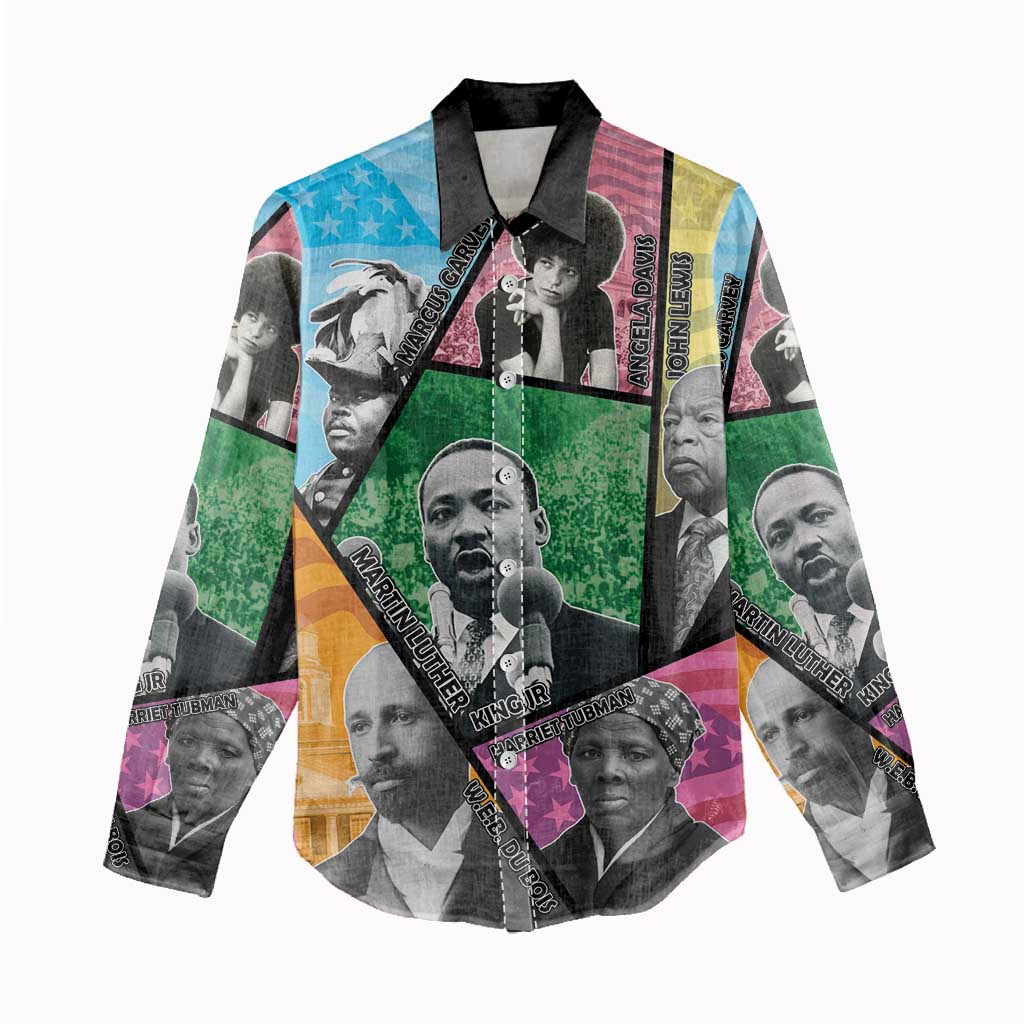 Civil Rights Leader Women Casual Shirt Black History Tribute - African Pride