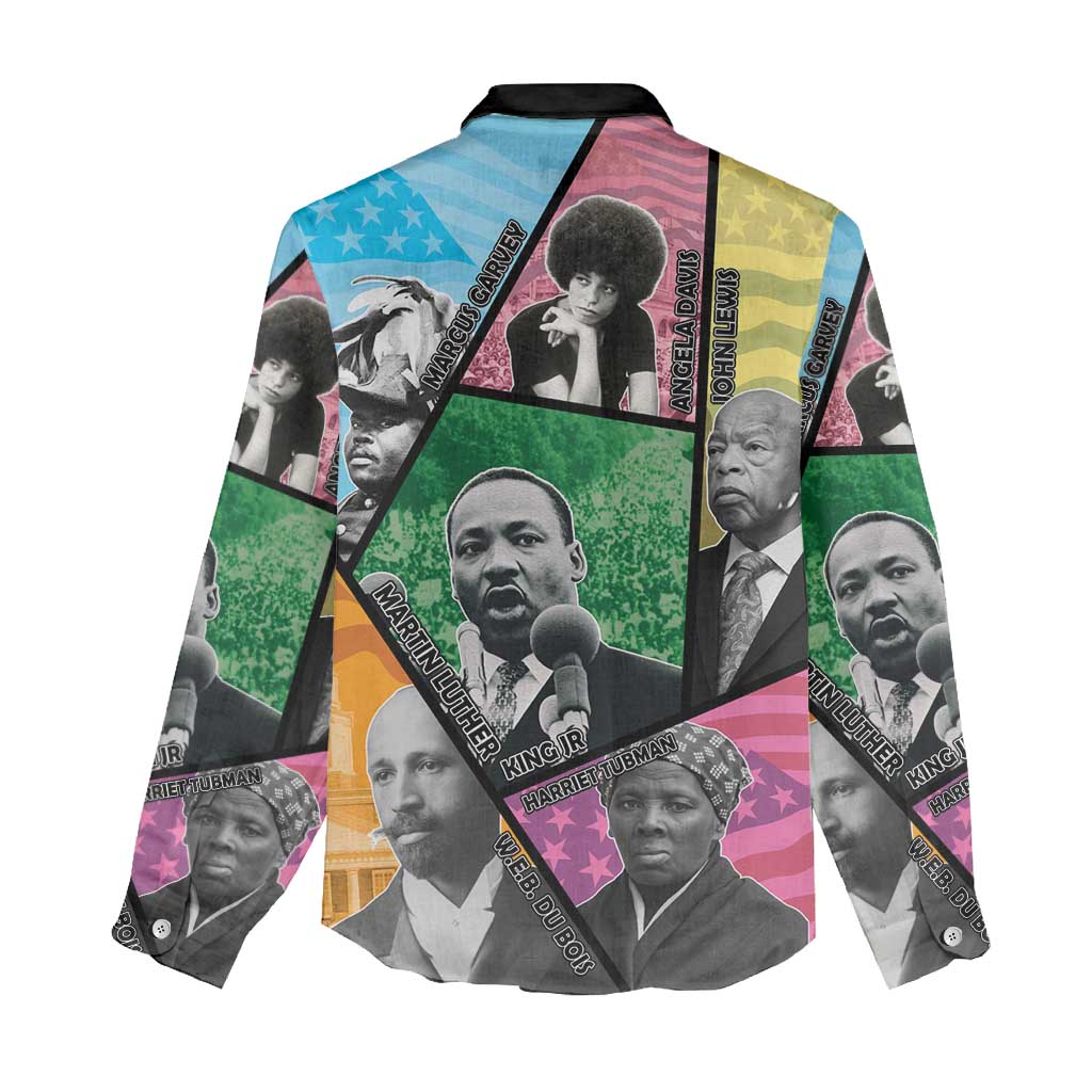 Civil Rights Leader Women Casual Shirt Black History Tribute - African Pride