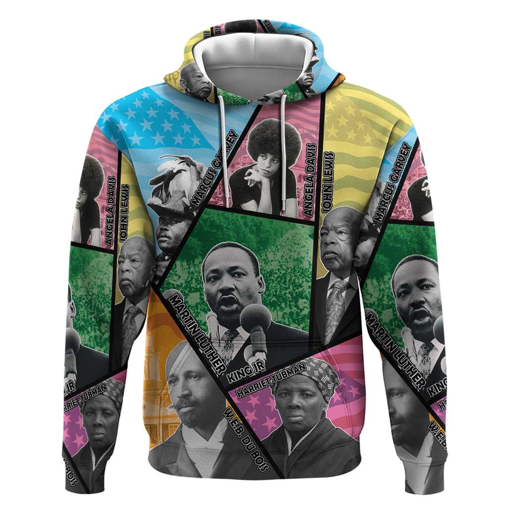 Civil Rights Leader Zip Hoodie Black History Tribute - African Pride