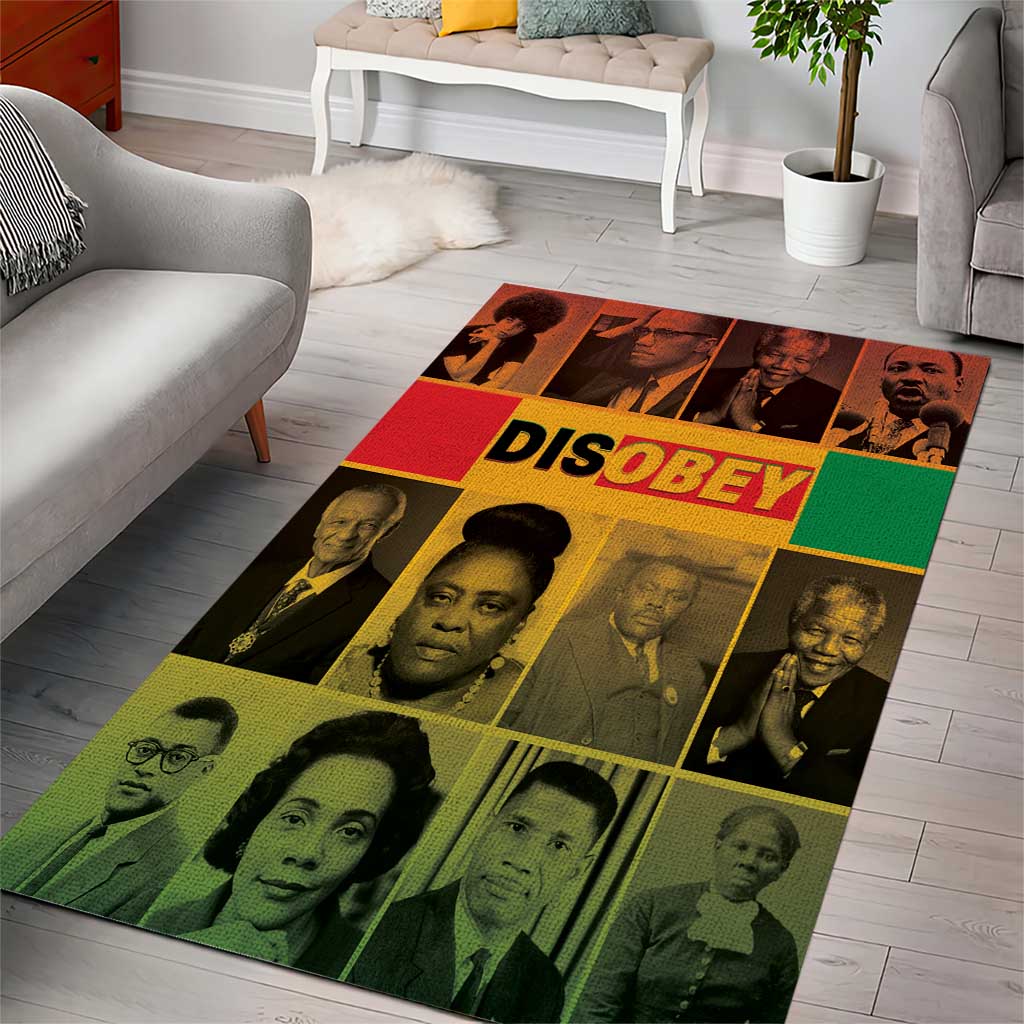 Disobey Freedom Fighters Area Rug African American Heroes - African Pride