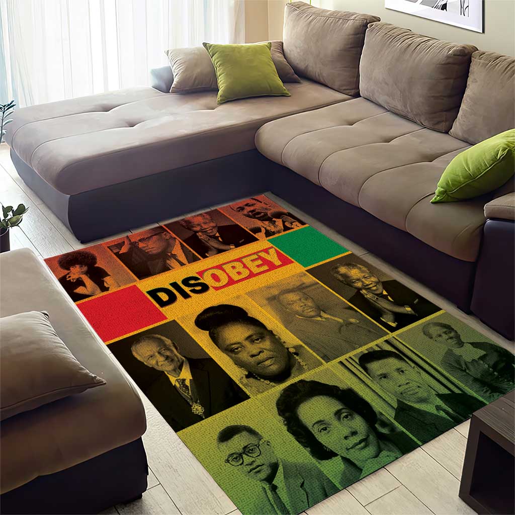 Disobey Freedom Fighters Area Rug African American Heroes - African Pride