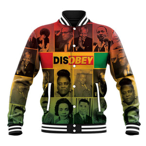 Disobey Freedom Fighters Baseball Jacket African American Heroes - African Pride
