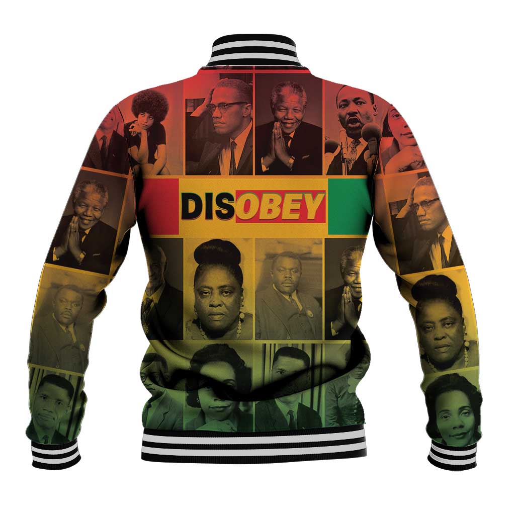 Disobey Freedom Fighters Baseball Jacket African American Heroes - African Pride