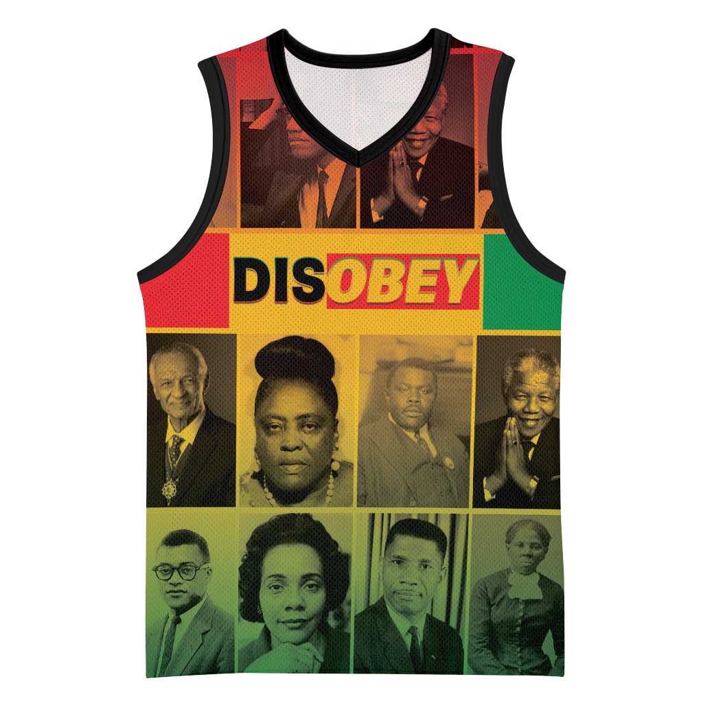 Disobey Freedom Fighters Basketball Jersey African American Heroes - African Pride