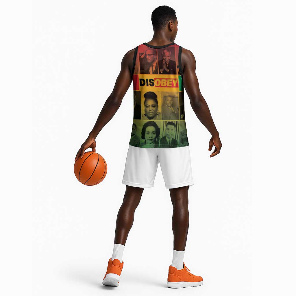 Disobey Freedom Fighters Basketball Jersey African American Heroes - African Pride