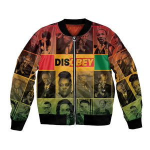Disobey Freedom Fighters Bomber Jacket African American Heroes - African Pride