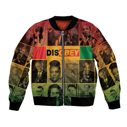 Disobey Freedom Fighters Bomber Jacket African American Heroes - African Pride