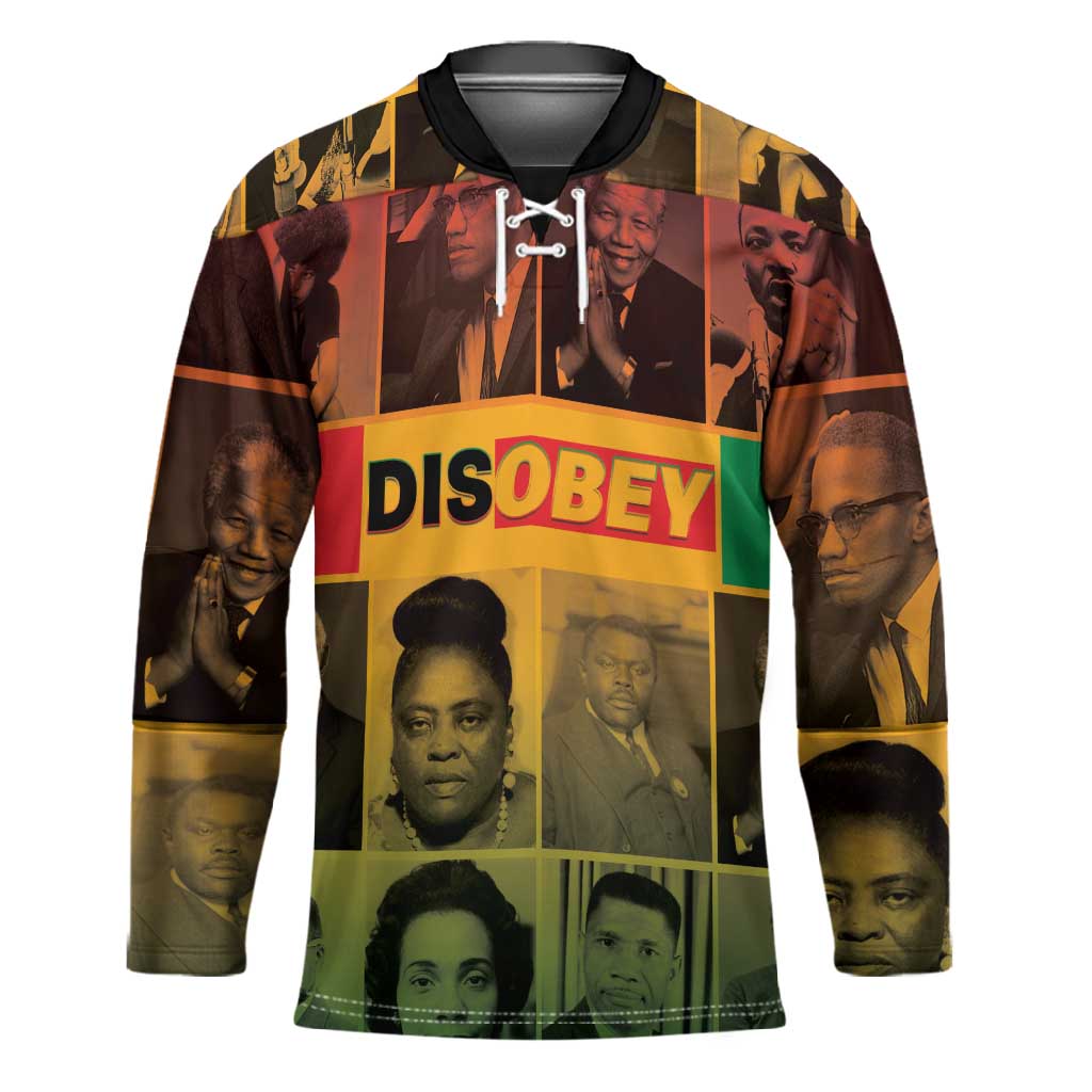 Disobey Black History Tribute Hockey Jersey Honoring the Civil Rights Legacy