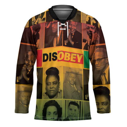 Disobey Black History Tribute Hockey Jersey Honoring the Civil Rights Legacy