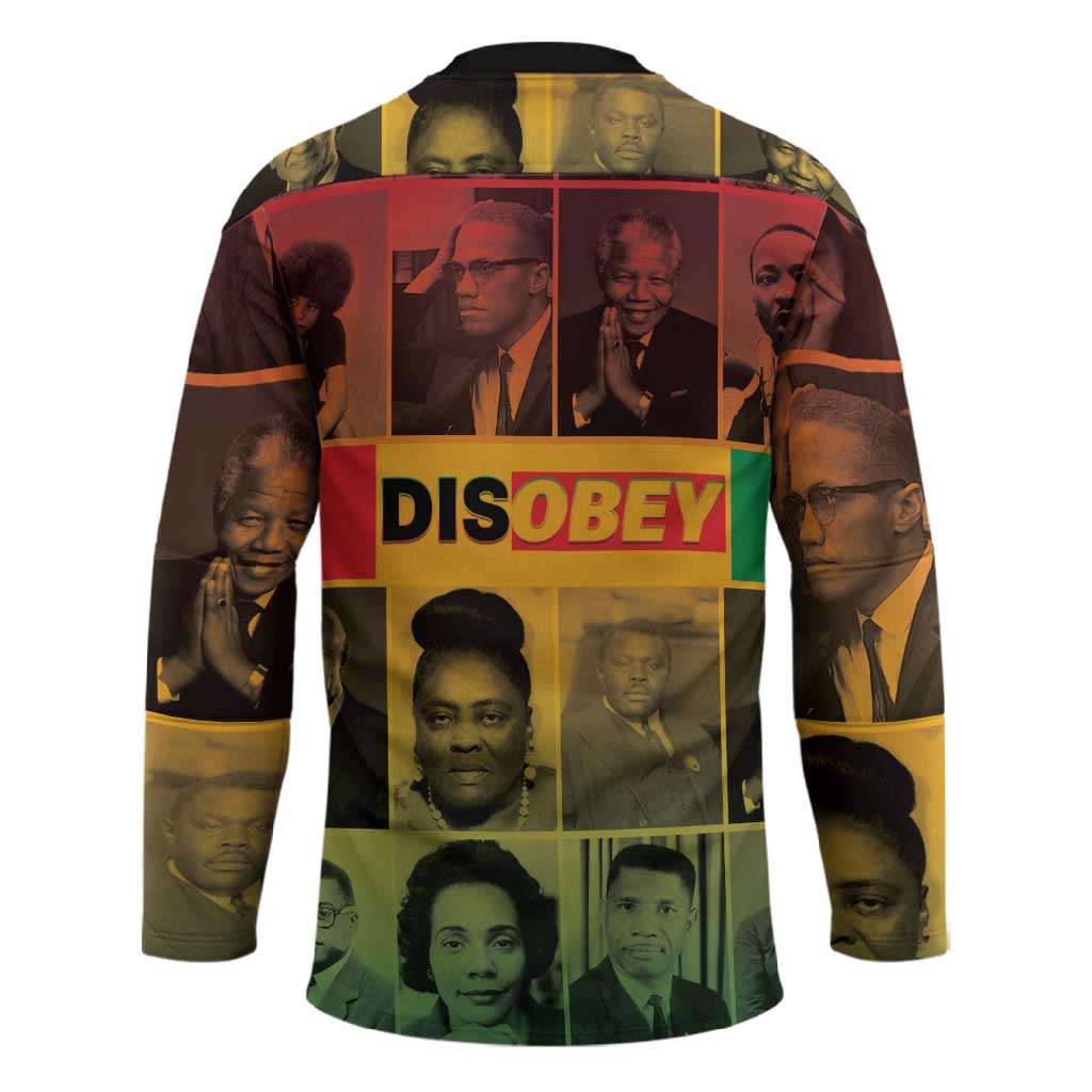 Disobey Black History Tribute Hockey Jersey Honoring the Civil Rights Legacy
