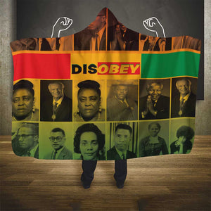 Disobey Freedom Fighters Hooded Blanket African American Heroes - African Pride