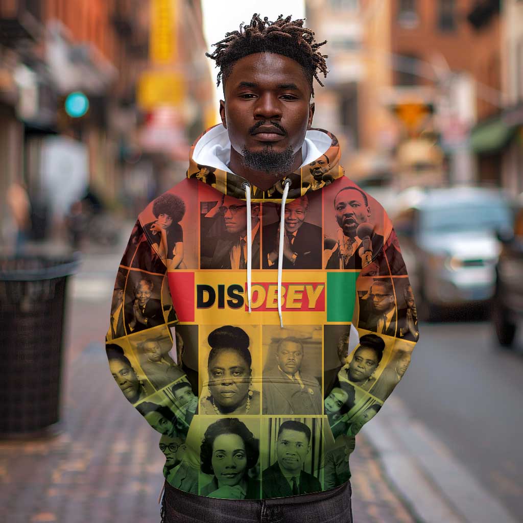 Disobey Freedom Fighters Hoodie African American Heroes - African Pride