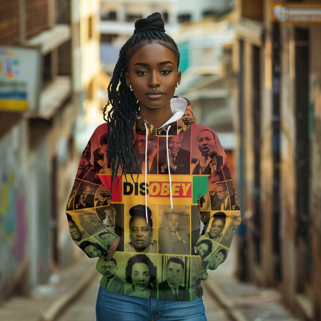 Disobey Freedom Fighters Hoodie African American Heroes - African Pride