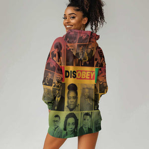 Disobey Freedom Fighters Hoodie Dress African American Heroes - African Pride