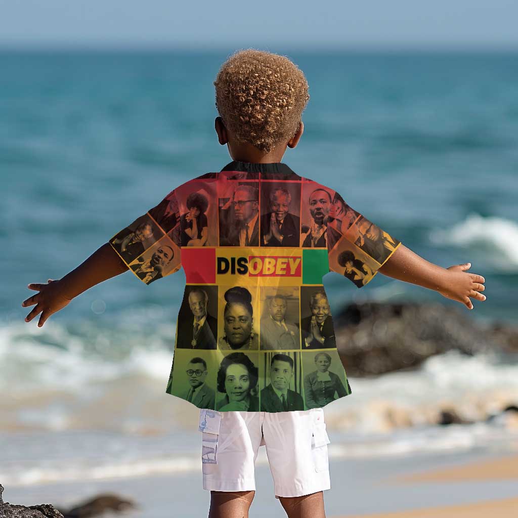 Disobey Freedom Fighters Kid Hawaiian Shirt African American Heroes - African Pride