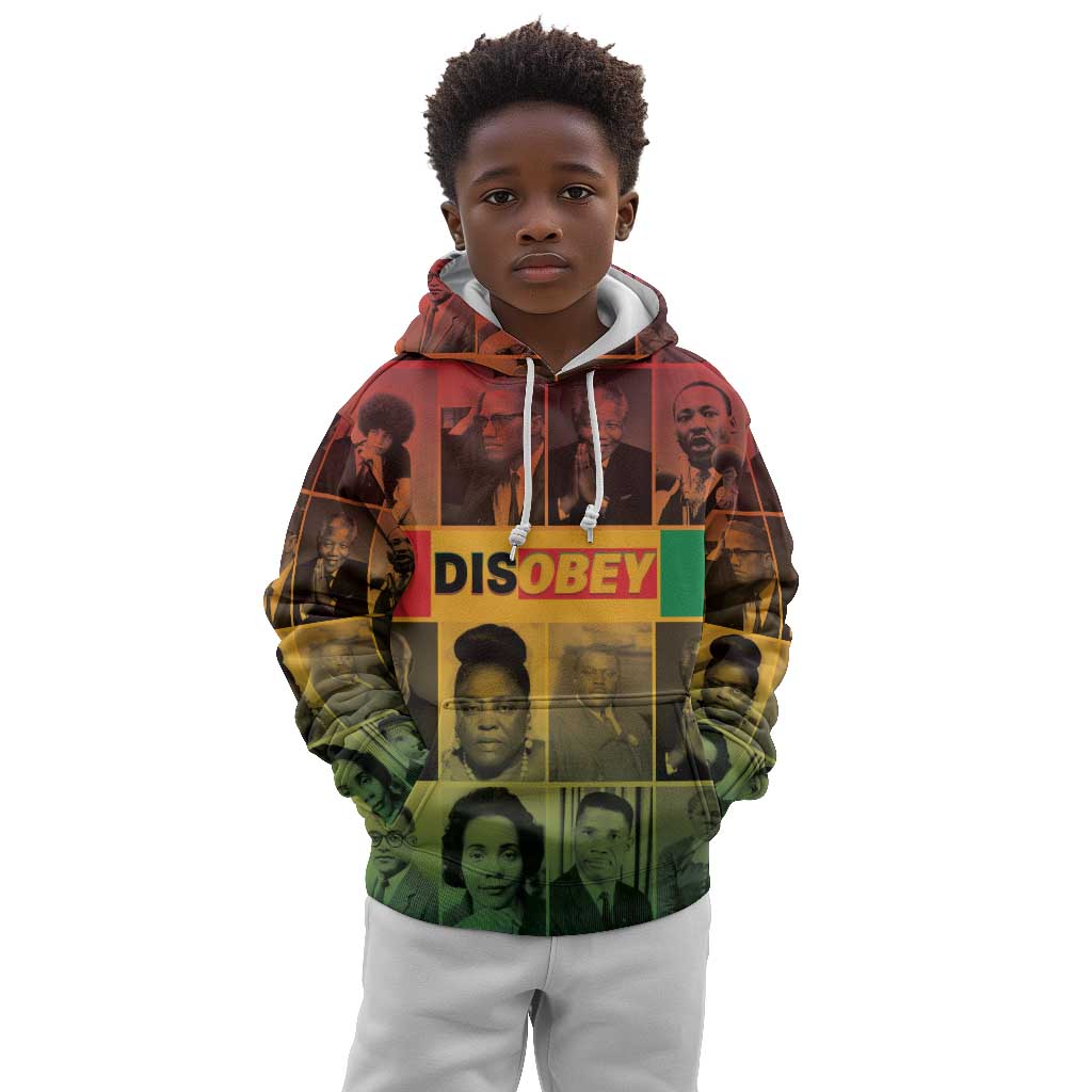 Disobey Freedom Fighters Kid Hoodie African American Heroes - African Pride
