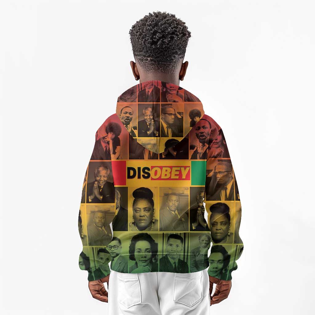 Disobey Freedom Fighters Kid Hoodie African American Heroes - African Pride