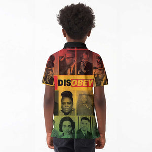 Disobey Freedom Fighters Kid Polo Shirt African American Heroes - African Pride