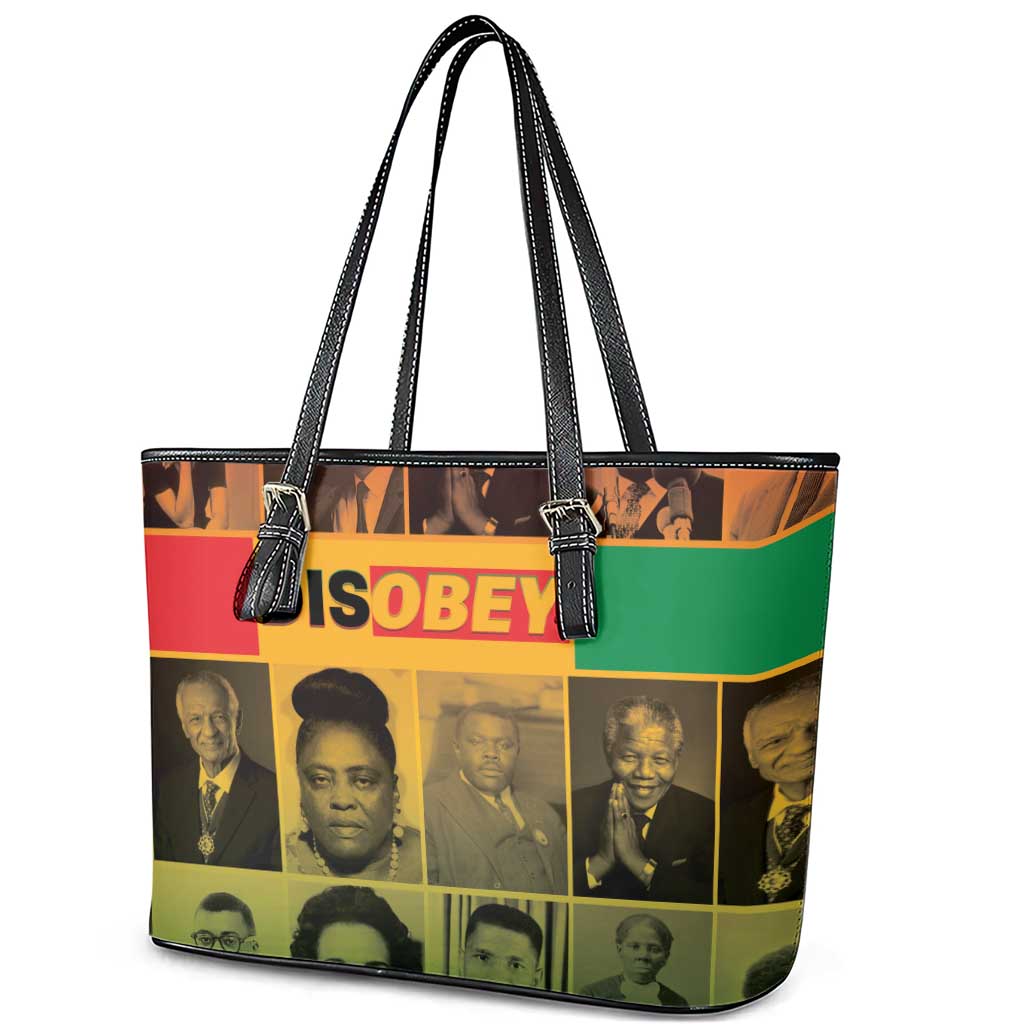 Disobey Freedom Fighters Leather Tote Bag African American Heroes - African Pride