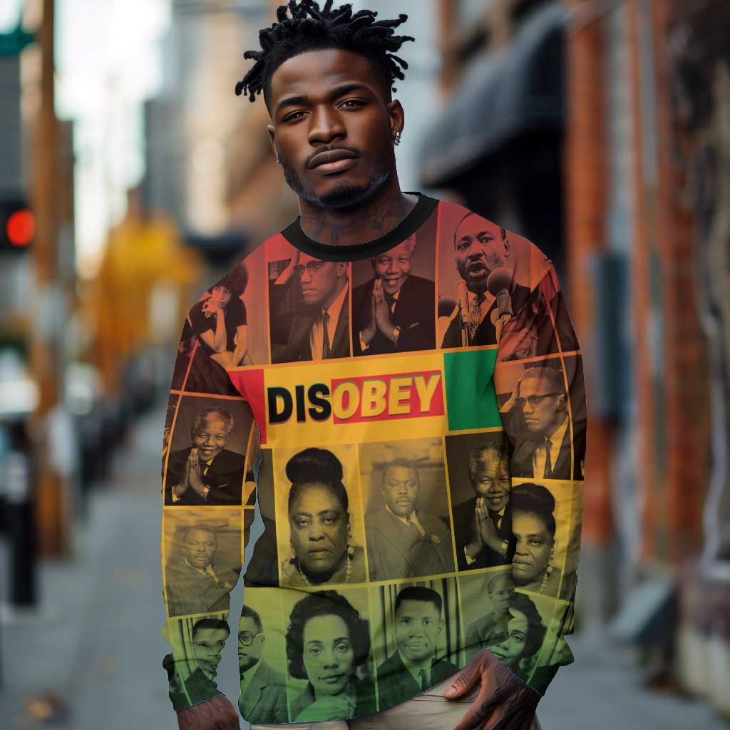 Disobey Freedom Fighters Long Sleeve Shirt African American Heroes - African Pride
