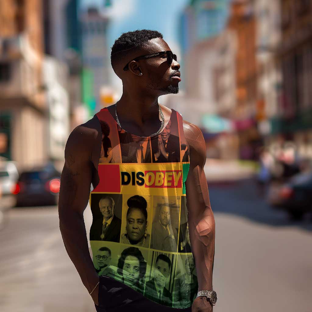 Disobey Freedom Fighters Men Tank Top African American Heroes - African Pride