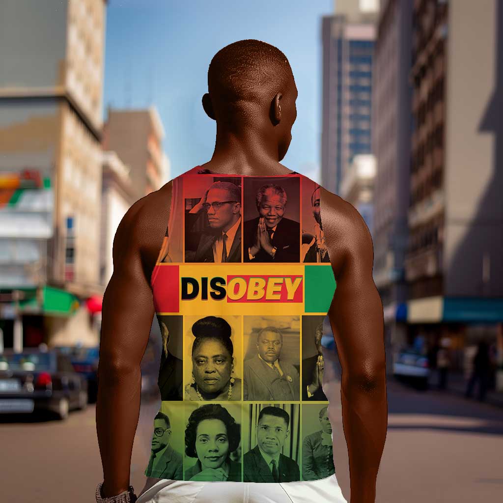 Disobey Freedom Fighters Men Tank Top African American Heroes - African Pride